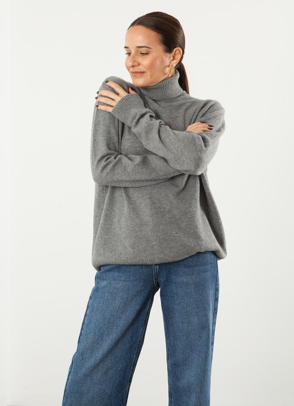 Jersey Básico Cuello Alto Tacto Suave Mujer | 17€ | Premonición.online
