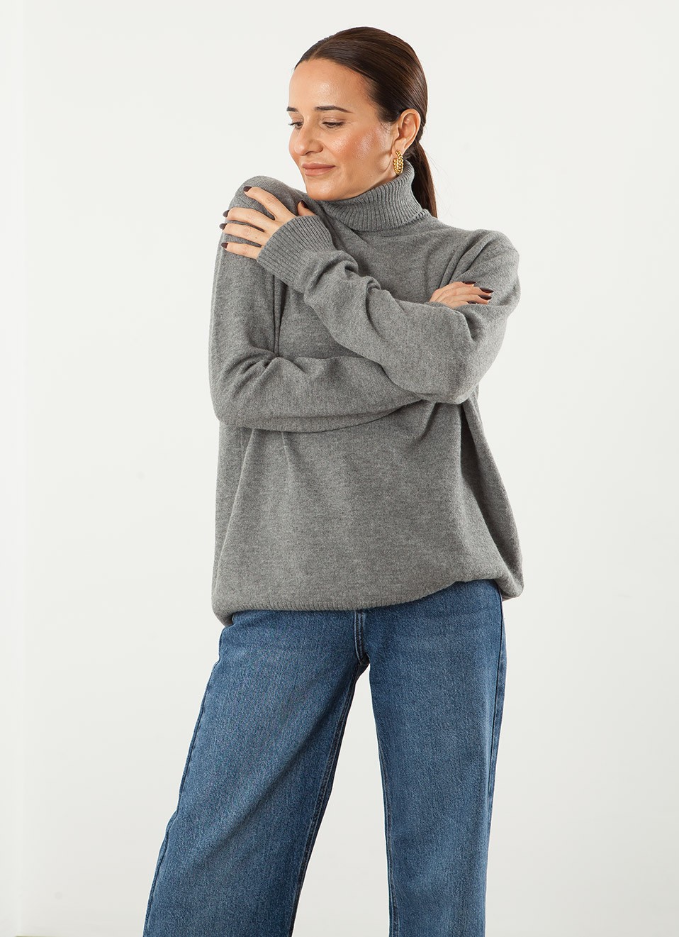 Jersey Básico Cuello Alto Tacto Suave Mujer | 17€ | Premonición.online