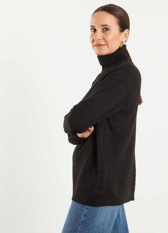 Jersey Básico Cuello Alto Tacto Suave Mujer | 17€ | Premonición.online