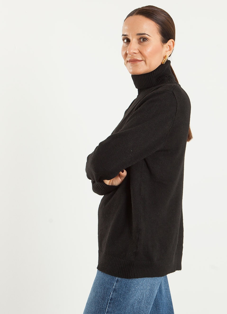 Jersey Básico Cuello Alto Tacto Suave Mujer | 17€ | Premonición.online