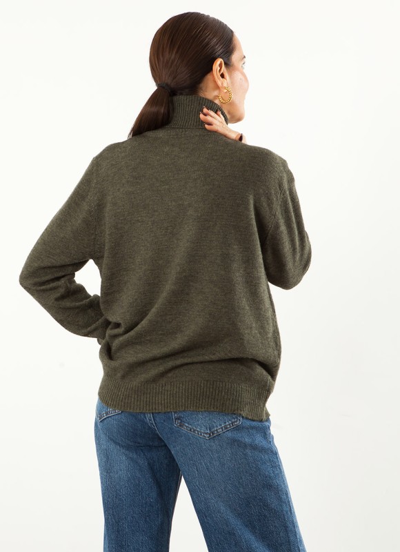 Jersey Básico Cuello Alto Tacto Suave Mujer | 17€ | Premonición.online