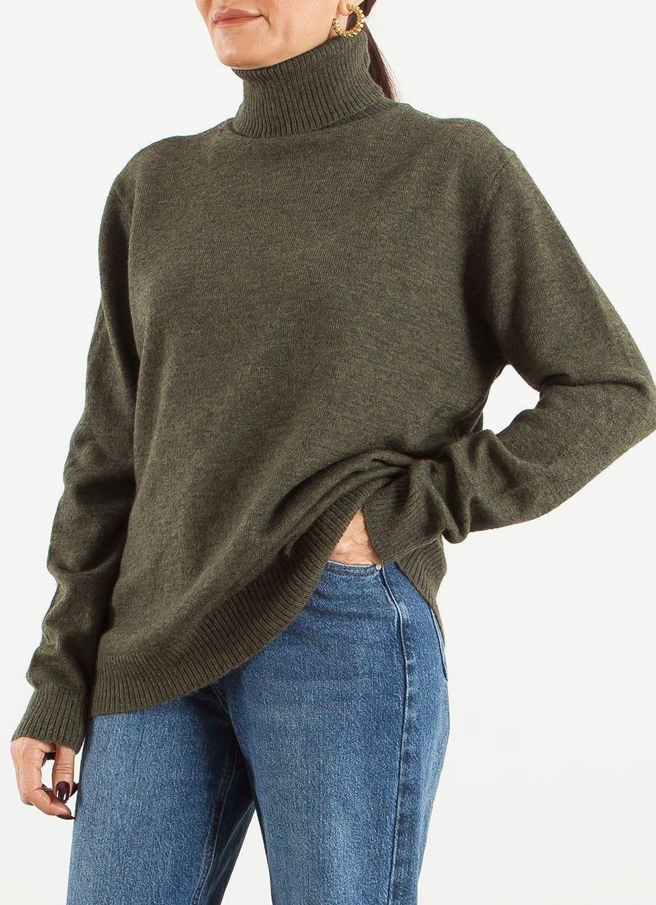 Jersey Básico Cuello Alto Tacto Suave Mujer | 17€ | Premonición.online