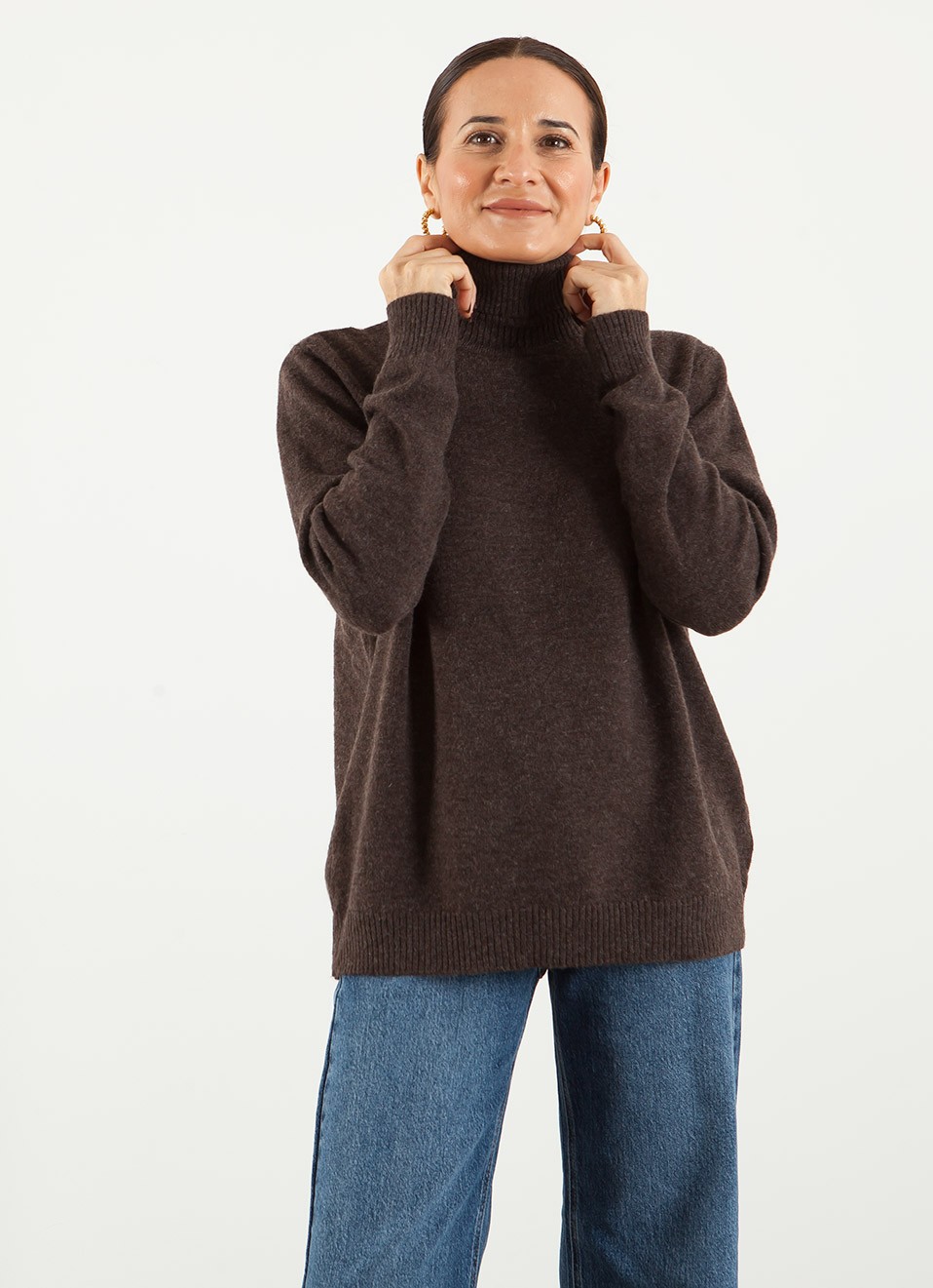 Jersey Básico Cuello Alto Tacto Suave Mujer | 17€ | Premonición.online