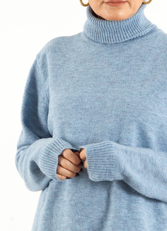 Jersey Básico Cuello Alto Tacto Suave Mujer | 17€ | Premonición.online
