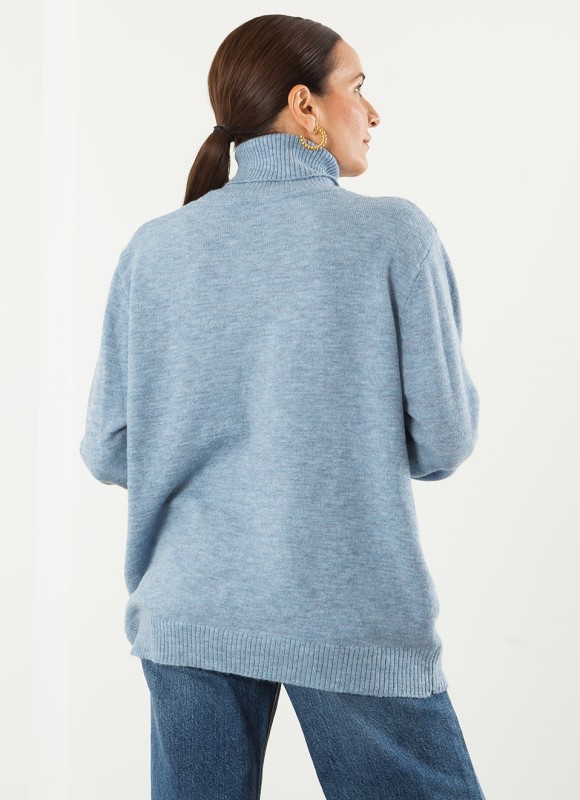 Jersey Básico Cuello Alto Tacto Suave Mujer | 17€ | Premonición.online