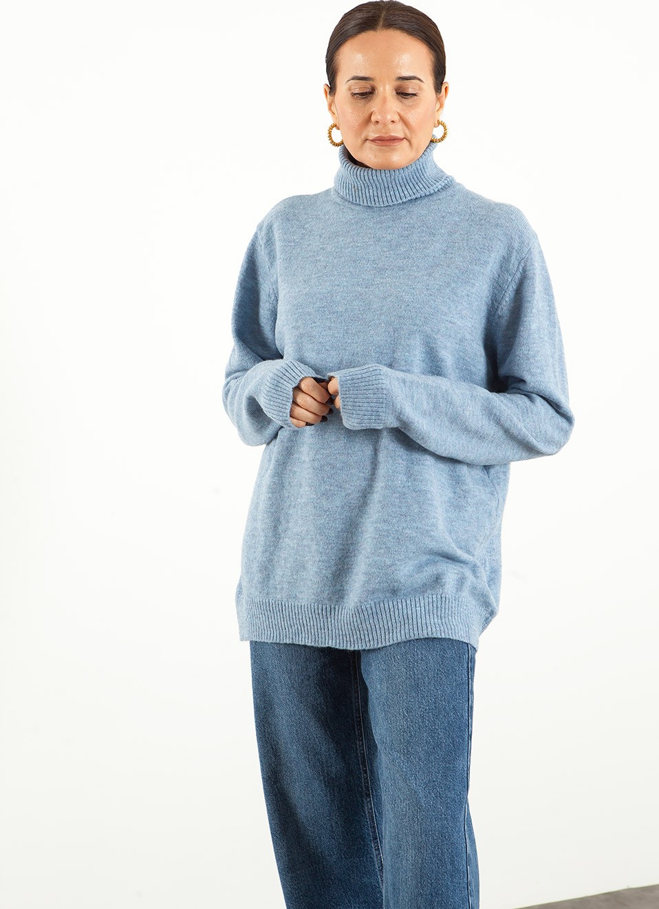 Jersey Básico Cuello Alto Tacto Suave Mujer | 17€ | Premonición.online