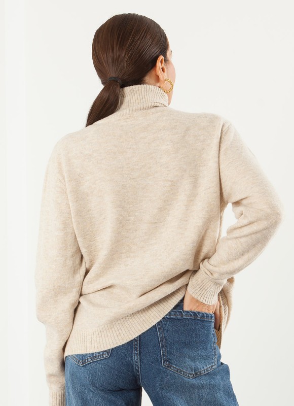 Jersey Básico Cuello Alto Tacto Suave Mujer | 17€ | Premonición.online