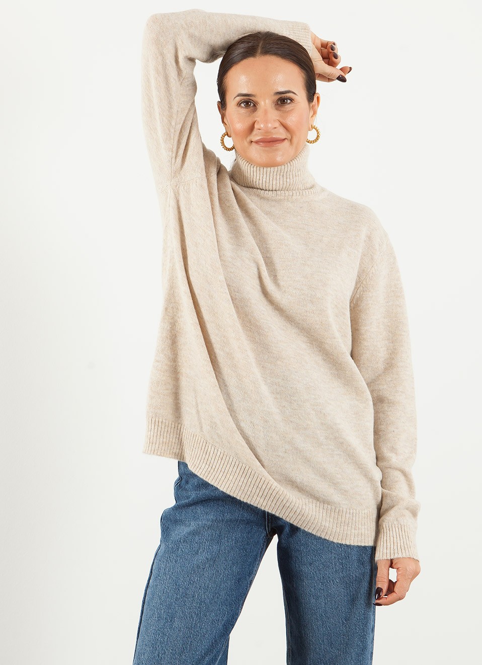 Jersey Básico Cuello Alto Tacto Suave Mujer | 17€ | Premonición.online