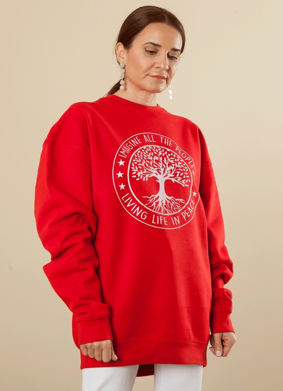 Sudadera oversize árbol de la vida