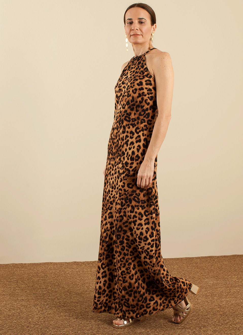 Vestido largo Leopardo