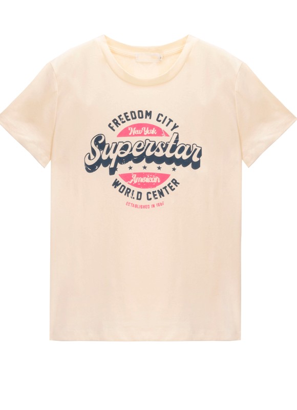 Camiseta texto superstar