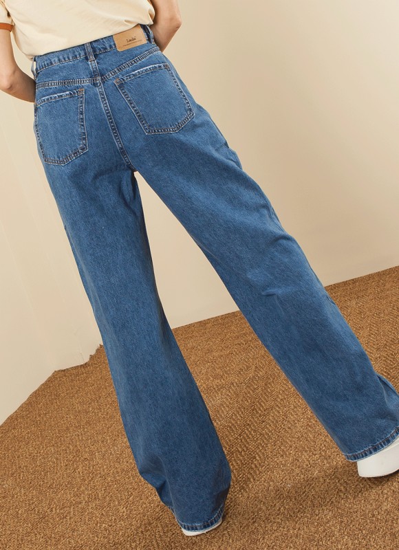 Denim wide leg full length