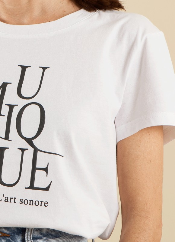 Camiseta Texto musique