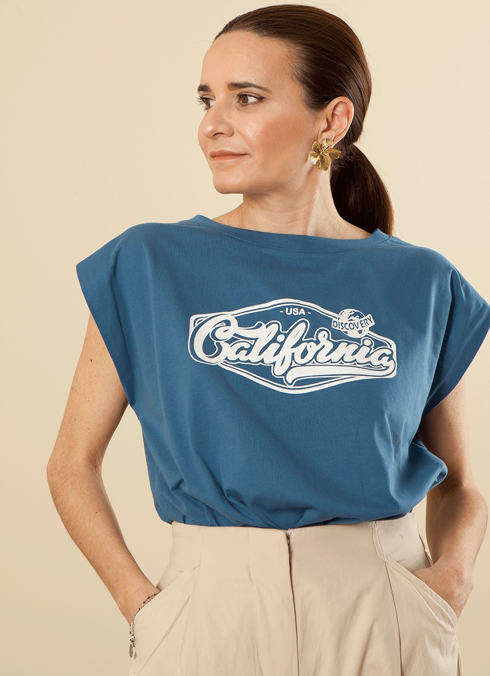 Camiseta texto california
