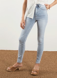 Denim skinny high waist