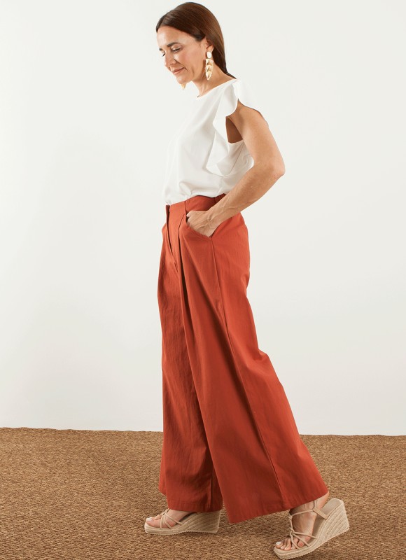 Pantalón culotte pinza