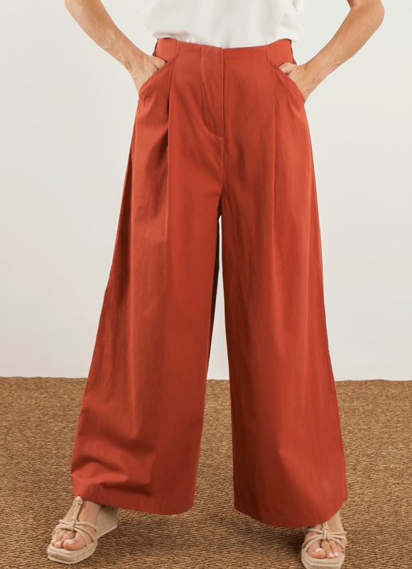 Pantalón culotte pinza