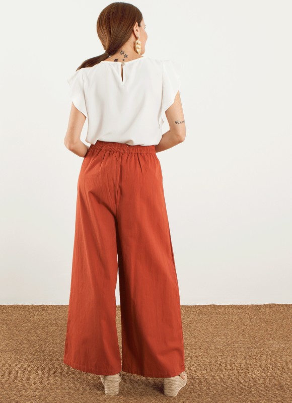 Pantalón culotte pinza