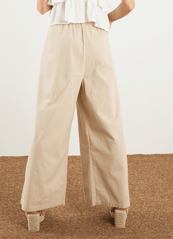 Pantalón culotte pinza