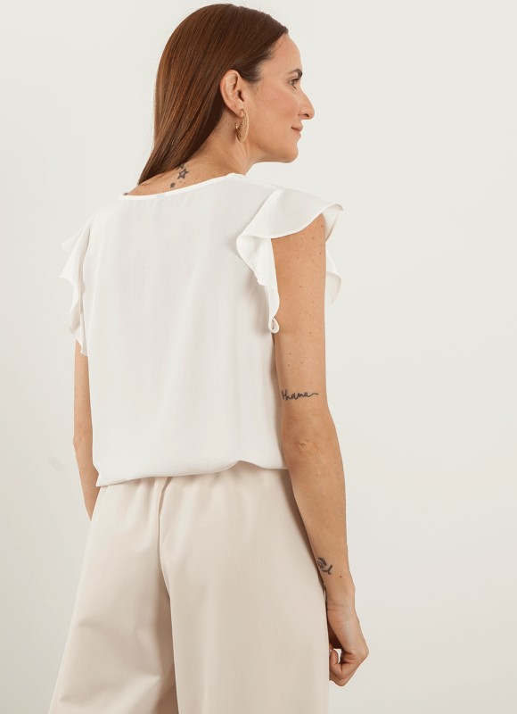 Blusa volante pico