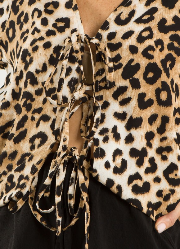 Blusa leopardo atada