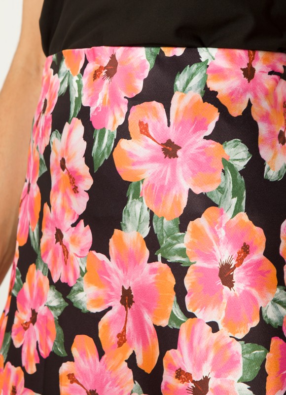 Falda midi floral