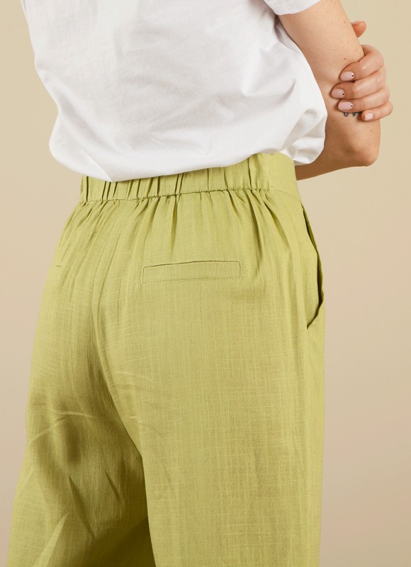 Pantalón culotte lino