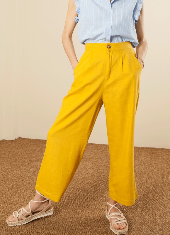 Pantalón Culotte Lino - Ropa Mujer | Premonición.online