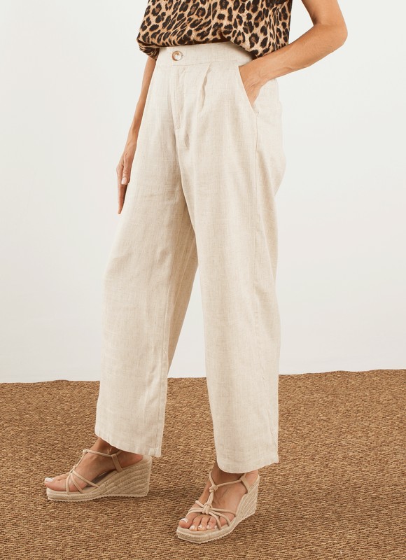 Pantalón Culotte Lino - Ropa Mujer | Premonición.online