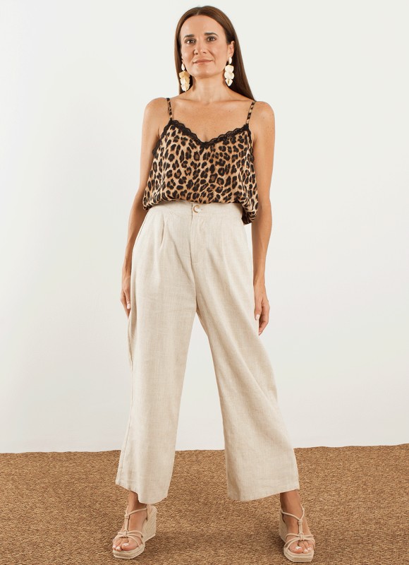 Pantalón Culotte Lino - Ropa Mujer | Premonición.online