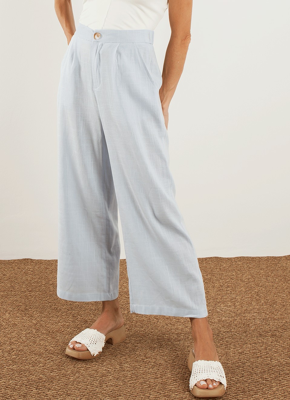 Pantalón Culotte Lino - Ropa Mujer | Premonición.online