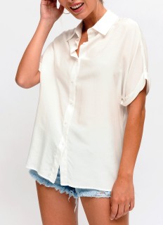 Camisa oversize manga corta