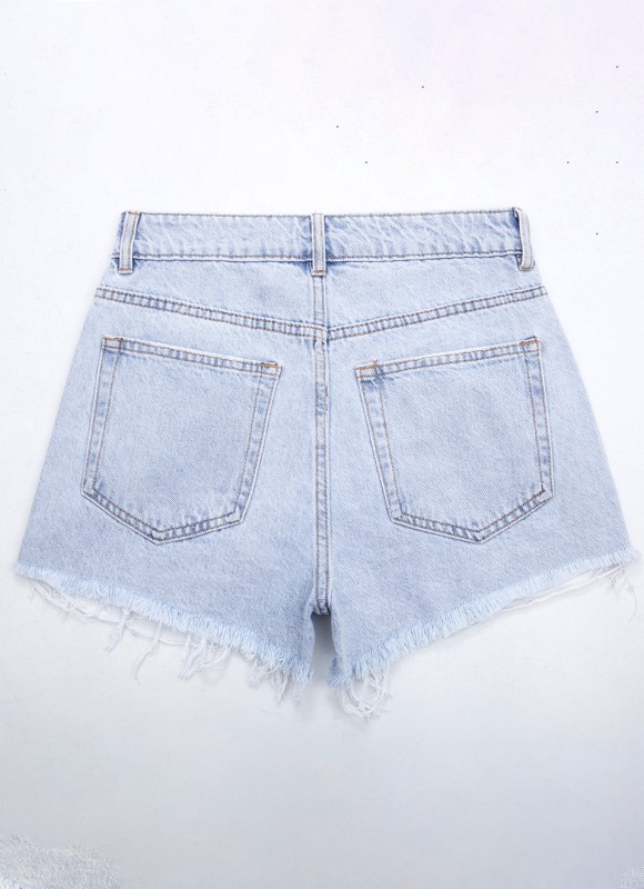 Short denim con flores